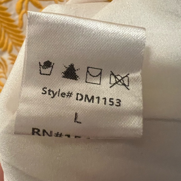 All:Row White and Yellow Embroidered Mini Dress | Boho Shift Dress Size L - Picture 13 of 13